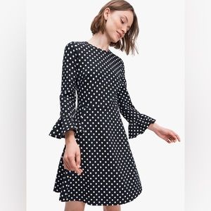 Kate Spade Black Flounce Sleeve Dress